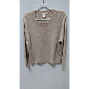 H&M Beige Wool-Blend Long-Sleeve Sweater